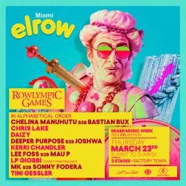 elrow Rowlympic Games Miami Music Week 2023 Edition event artwork