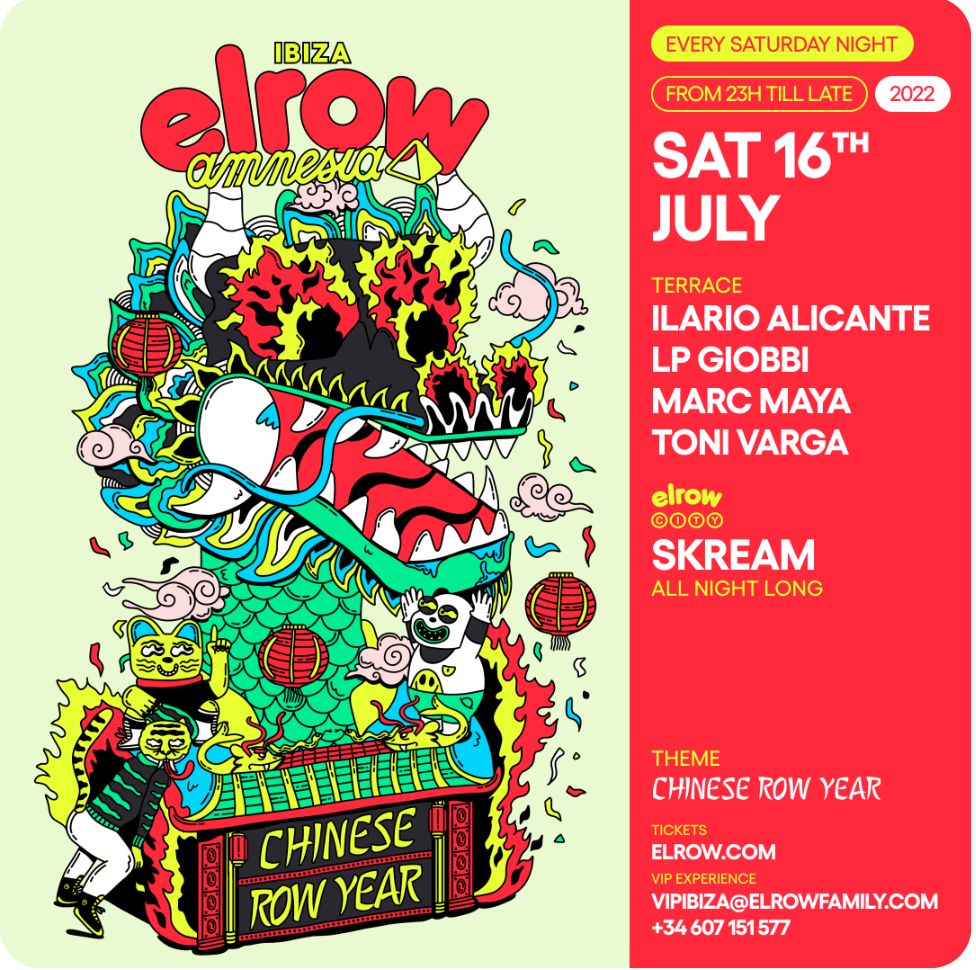 elrow Chinese Row Year event artwork