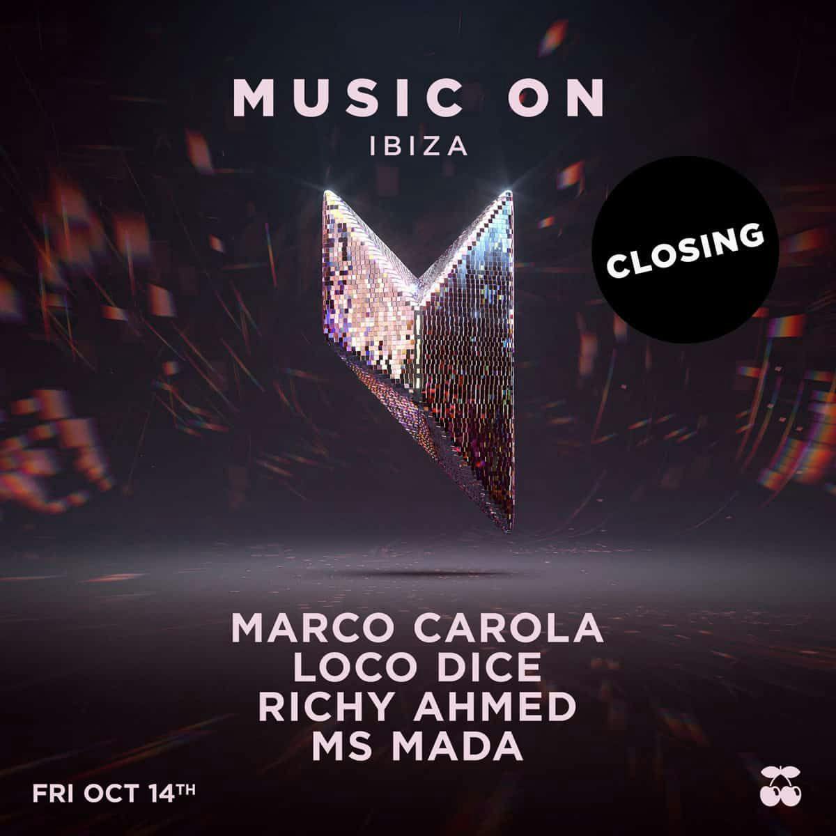 Music On 2022 Ibiza Closing Party event artwork