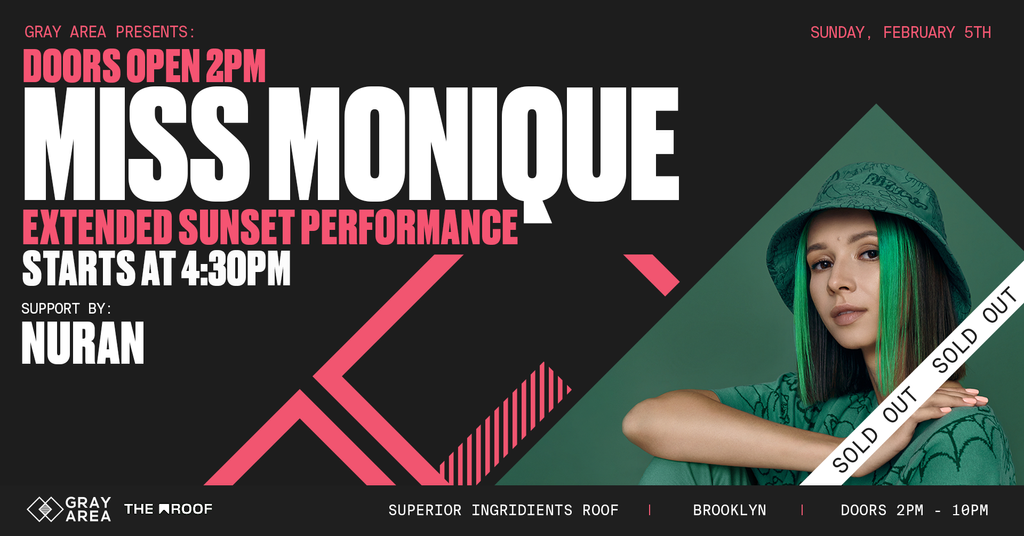 Miss Monique [Extended Sunset Set] on The Roof event artwork