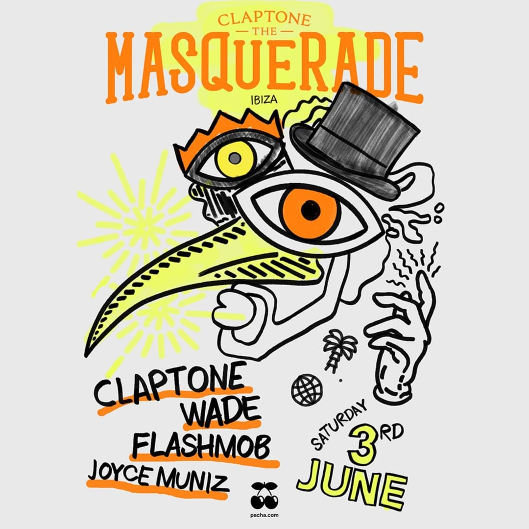 Claptone's The Masquerade at Pacha event artwork