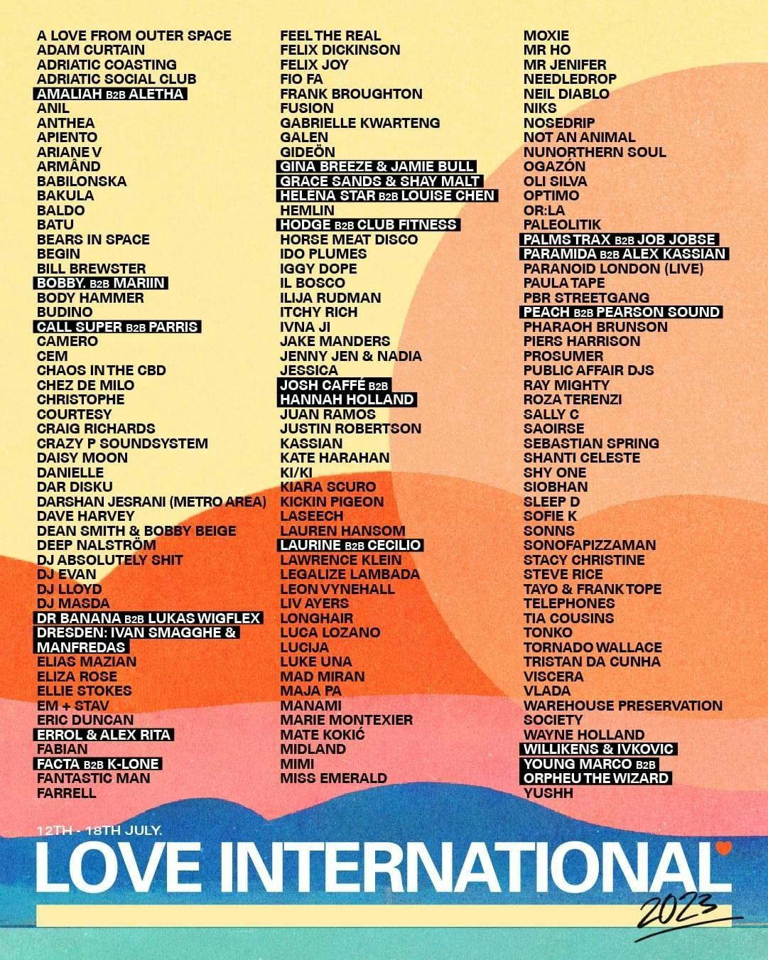 Love International Festival 2023 event artwork