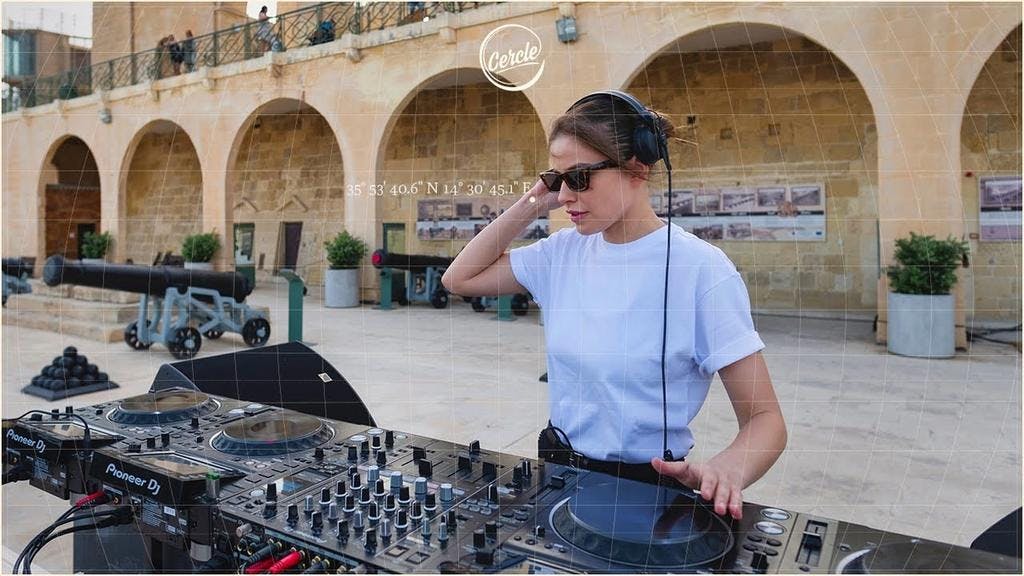 Anfisa Letyago at Saluting Battery, in Malta for Cercle
