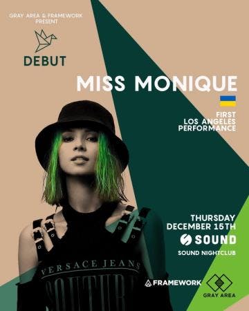 Miss Monique LA Headline Debut event artwork