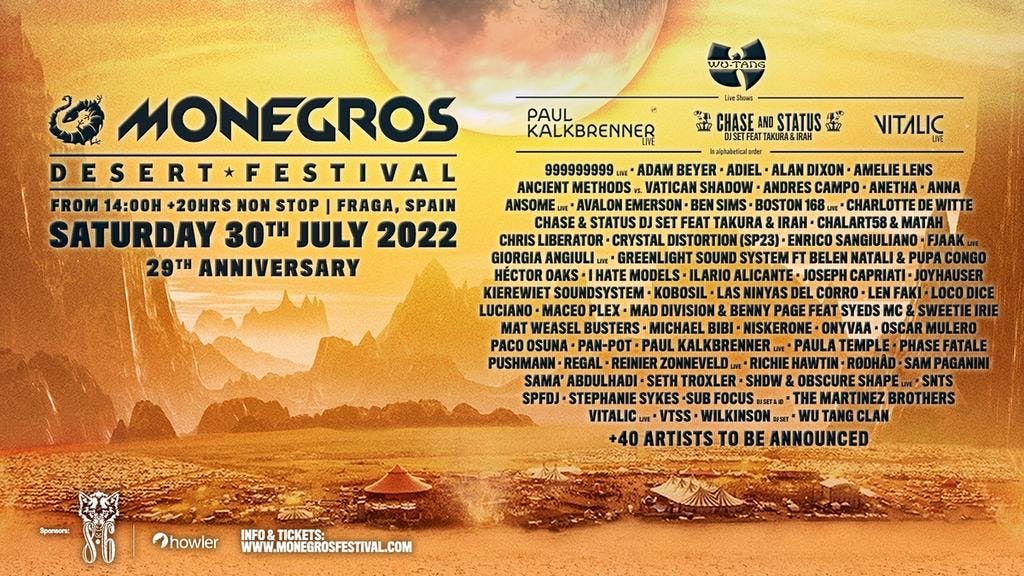 Monegros Desert Festival 2022 event artwork