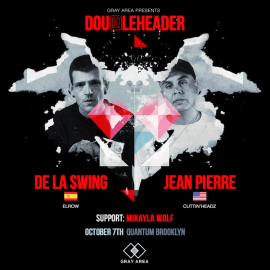 Doubleheader with De La Swing & Jean Pierre  event artwork