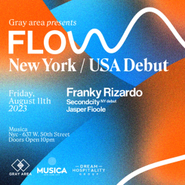 Franky Rizardo Presents FLOW with Secondcity + more event artwork