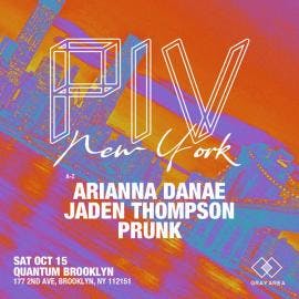 PIV Records New York Showcase: Prunk & Jaden Thompson event artwork