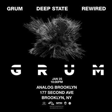 GRUM with Paul Thomas & Shalev event artwork