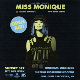 Miss Monique event artwork