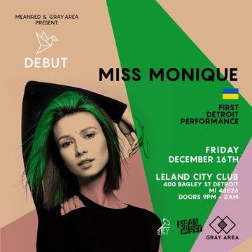 Miss Monique Detroit Headline Debut event artwork