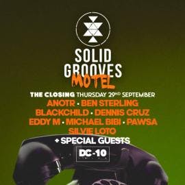 Solid Grooves Motel Closing Party  event artwork