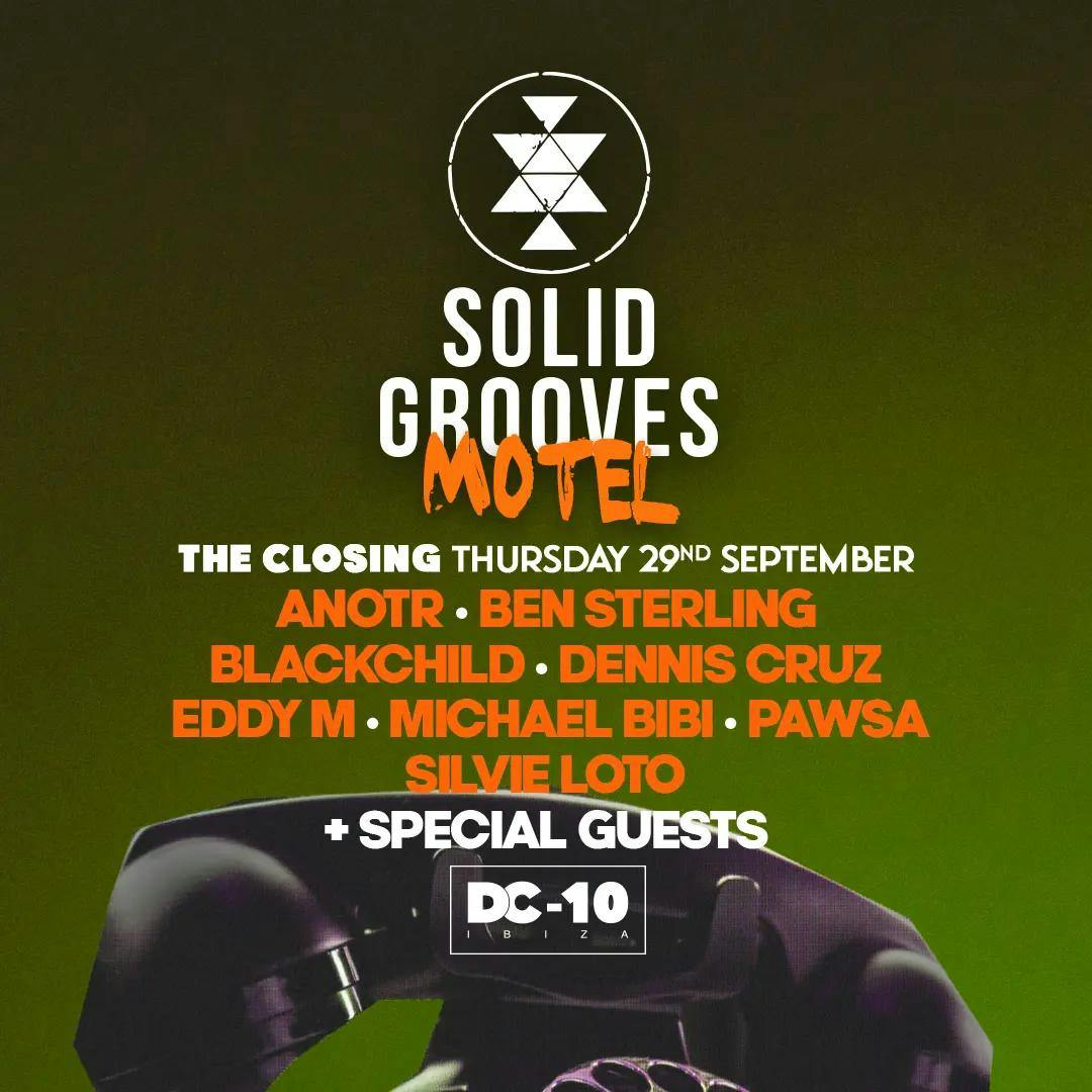Solid Grooves Motel Closing Party  event artwork