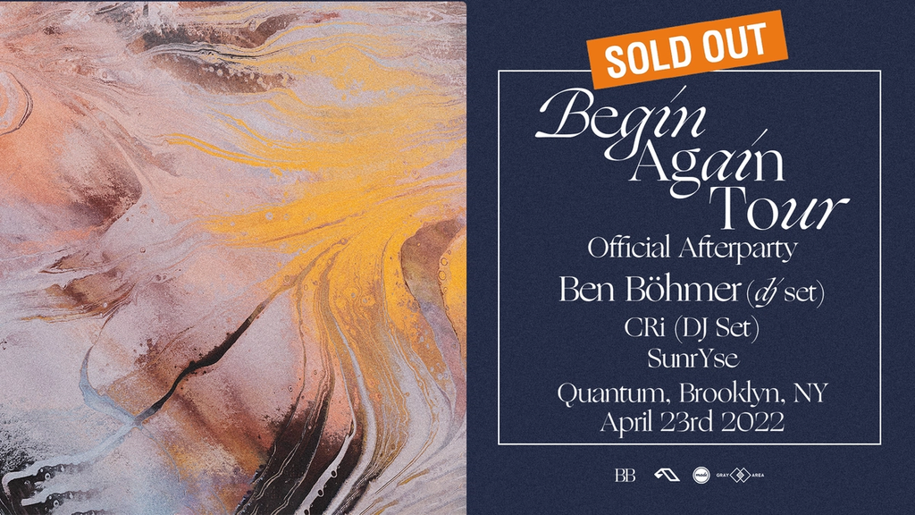 Ben Böhmer Begin Again Tour Official Afterparty event artwork