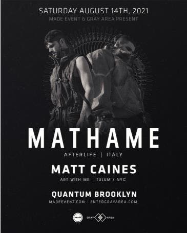 MATHAME [Afterlife] with Matt Caines event artwork