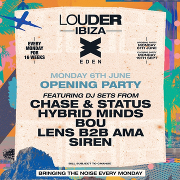 Louder Ibiza Opening Party event artwork